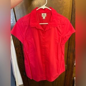 Women’s Worthington button up blouse. Size large. Pink
